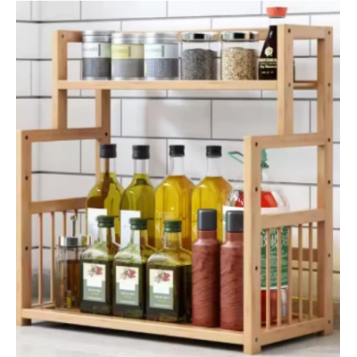 Simple Modern Bamboo Kitchen Storage Rack